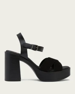 PORRONET Sandalias Tacón|Sandalia Tacón Alto Negro Alice