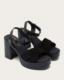 PORRONET Sandalias Tacón|Sandalia Tacón Alto Negro Alice