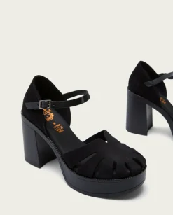 PORRONET Sandalias Tacón|Sandalia Tacón Alto Negro Adara