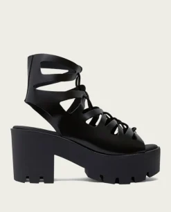 PORRONET Sandalias Tacón|Sandalia Tacón Alto Negro Alana