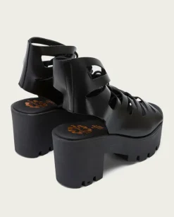 PORRONET Sandalias Tacón|Sandalia Tacón Alto Negro Alana