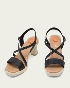 PORRONET Sandalias Tacón|Sandalia Tacón Alto Negro Karen