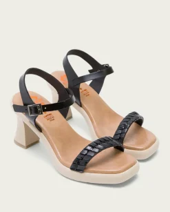 PORRONET Sandalias Tacón|Sandalia Tacón Alto Negro Kali