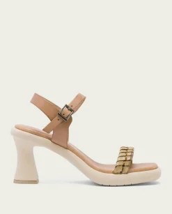 PORRONET Sandalias Tacón|Sandalia Tacón Alto Taupe Kali