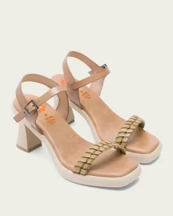 PORRONET Sandalias Tacón|Sandalia Tacón Alto Taupe Kali
