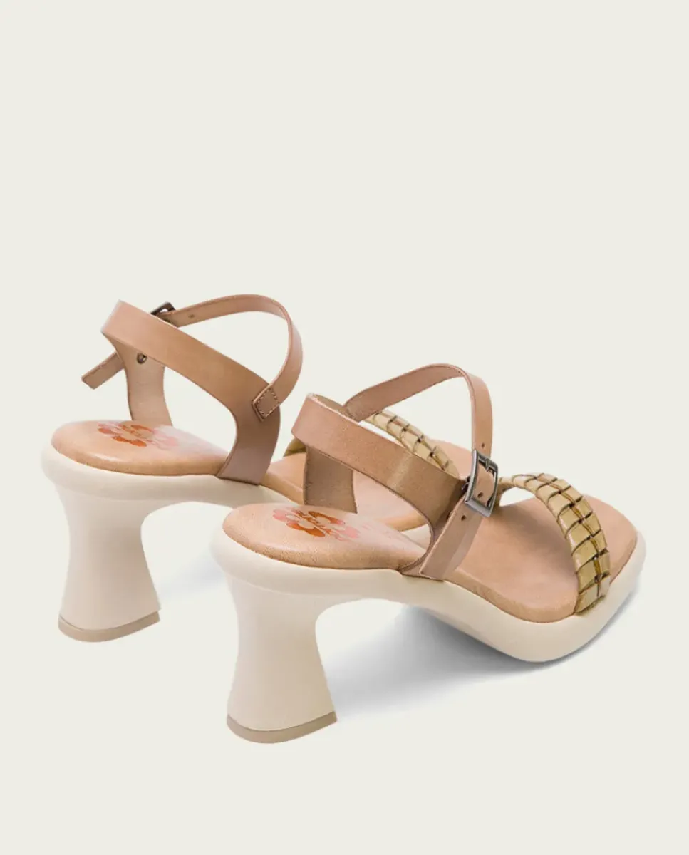 PORRONET Sandalias Tacón|Sandalia Tacón Alto Taupe Kali