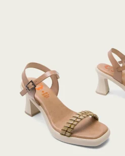 PORRONET Sandalias Tacón|Sandalia Tacón Alto Taupe Kali