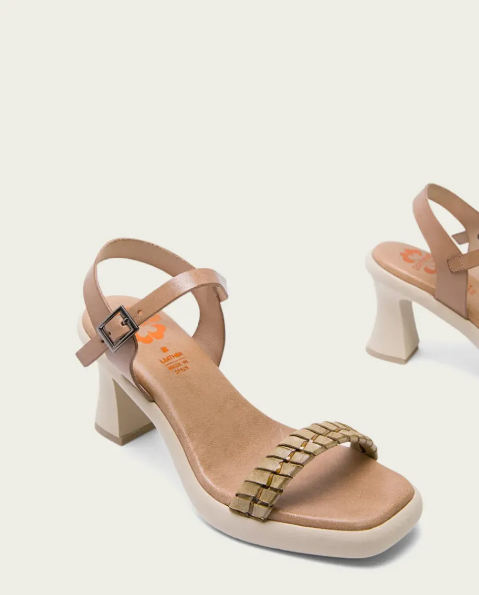 PORRONET Sandalias Tacón|Sandalia Tacón Alto Taupe Kali
