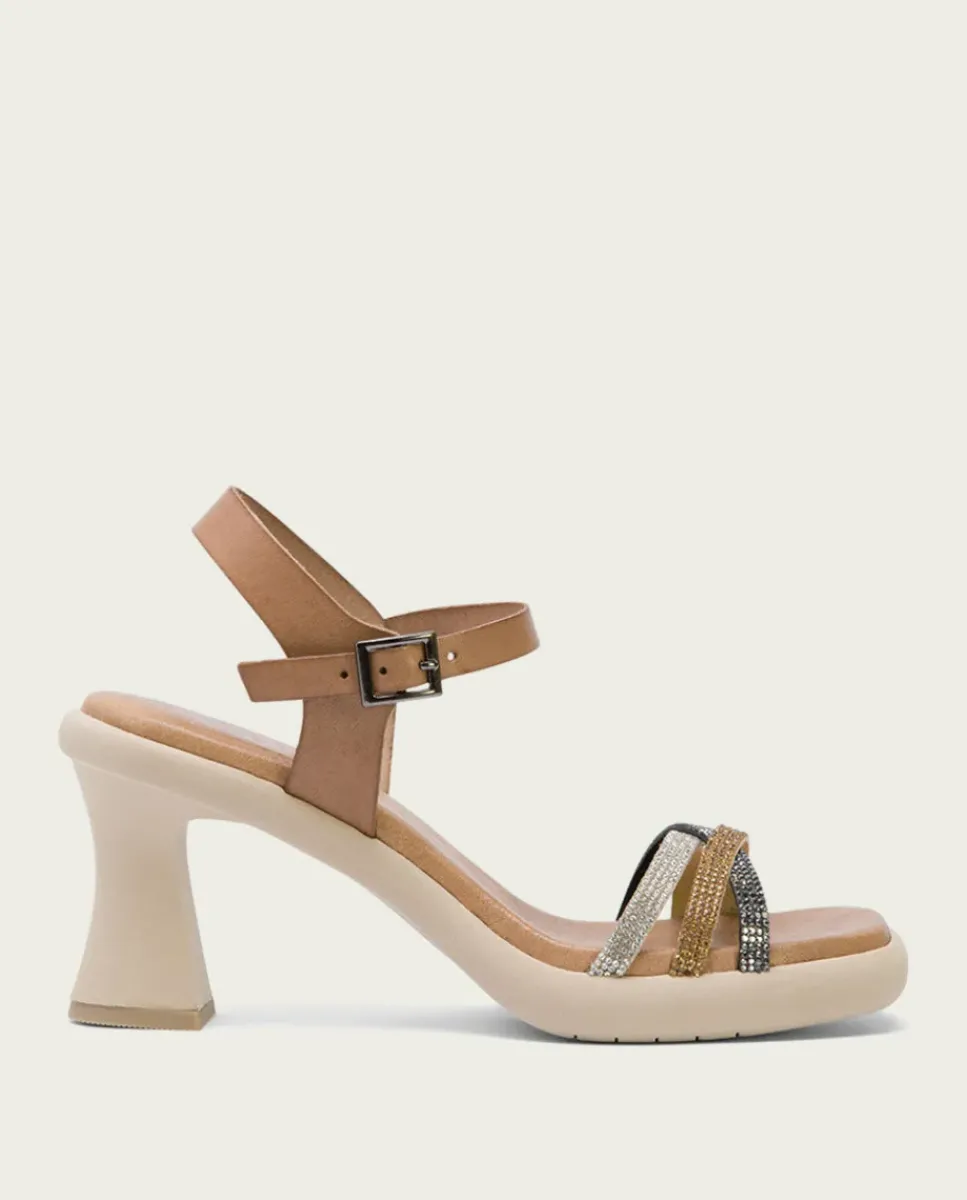 PORRONET Sandalias Tacón|Sandalia Tacón Alto Taupe Karah
