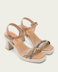 PORRONET Sandalias Tacón|Sandalia Tacón Alto Taupe Karah