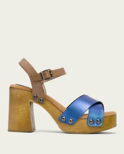 PORRONET Sandalias Tacón|Sandalia Tacón Azul Vega