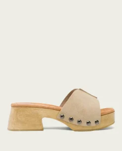 PORRONET Sandalias Tacón|Sandalia Tacón Bajo Arena Rosie