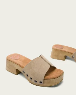 PORRONET Sandalias Tacón|Sandalia Tacón Bajo Arena Rosie