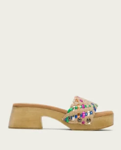 PORRONET Sandalias Tacón|Sandalia Tacón Bajo Multicolor Uma