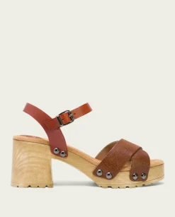 PORRONET Sandalias Tacón|Sandalia Tacón Medio Cuero Salma