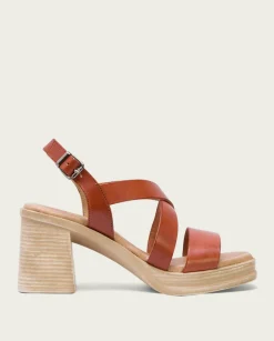 PORRONET Sandalias Tacón|Sandalia Tacón Medio Cuero Nadia