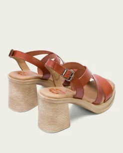 PORRONET Sandalias Tacón|Sandalia Tacón Medio Cuero Nadia