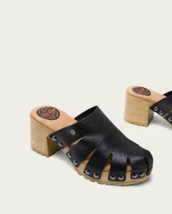 PORRONET Sandalias Tacón|Sandalia Tacón Medio Negro Samira