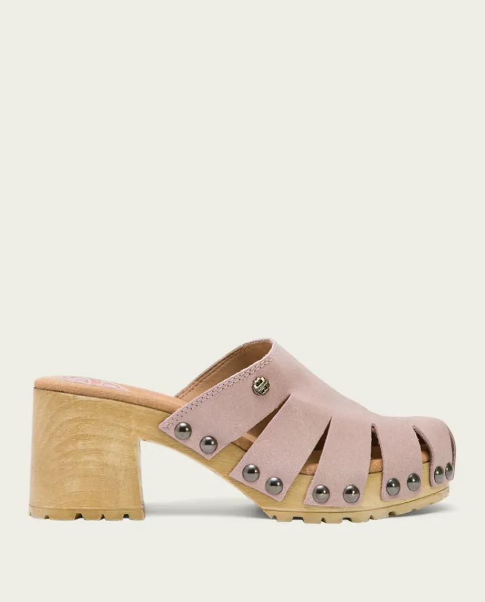 PORRONET Sandalias Tacón|Sandalia Tacón Medio Rosa Samira