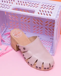 PORRONET Sandalias Tacón|Sandalia Tacón Medio Rosa Samira