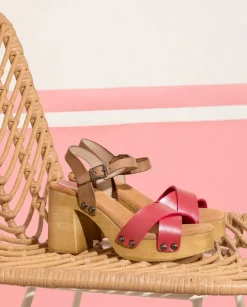 PORRONET Sandalias Tacón|Sandalia Tacón Rosa Vega