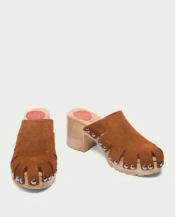PORRONET Sandalias Tacón|Sandalia Tacón Serraje Cuero Gia